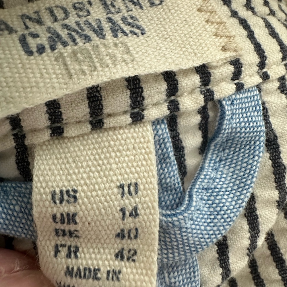 Lands' End Seersucker blue and White  Blazer - Picture 9 of 10